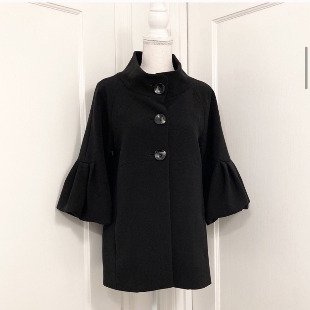 Kensie Black Bell Sleeved Coat